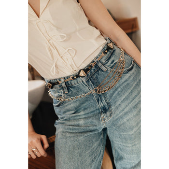 Move Along Silver Chain Belt