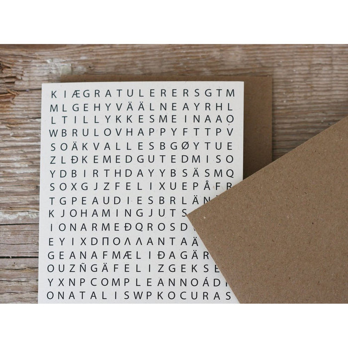Multiple Language Birthday Card