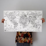 Map Of The World Colour In Poster