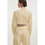 Pure Butter Yellow Crop Shirt