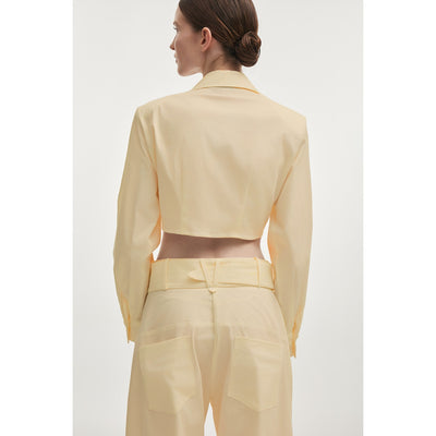 Pure Butter Yellow Crop Shirt