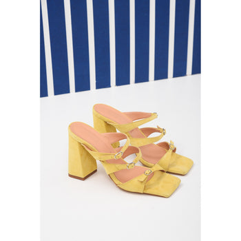 Holiday Yellow Heeled Sandals