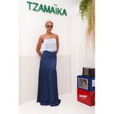 Coral Navy Blue Skirt