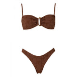 Melita Coffee Jacquard Bikini