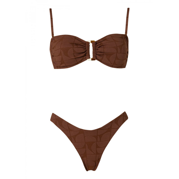 Melita Coffee Jacquard Bikini
