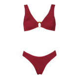 Ali Metallic Red Bikini
