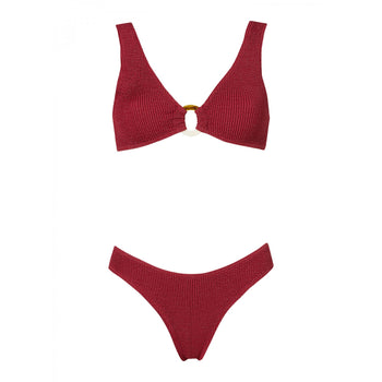 Ali Metallic Red Bikini