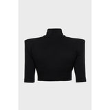 Melanie Black Crop Top
