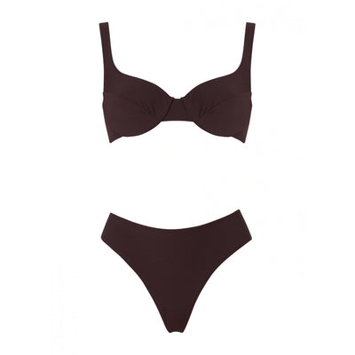 Isabel Chocolate Rib Bikini