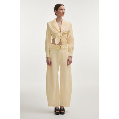 Pure Butter Yellow Barrel Trousers