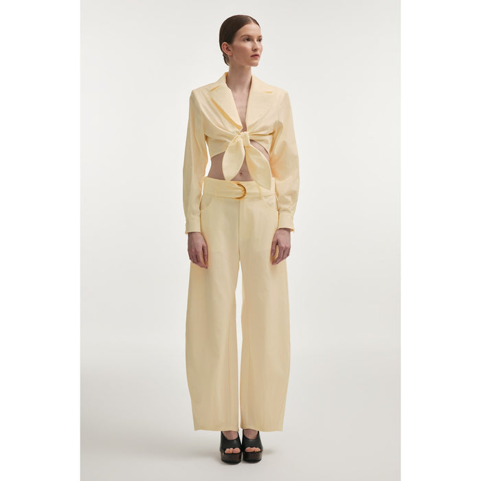 Pure Butter Yellow Barrel Trousers