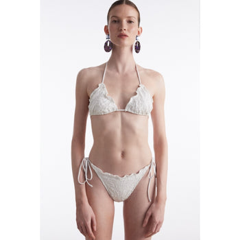 Black Pearl White Triangle Bikini
