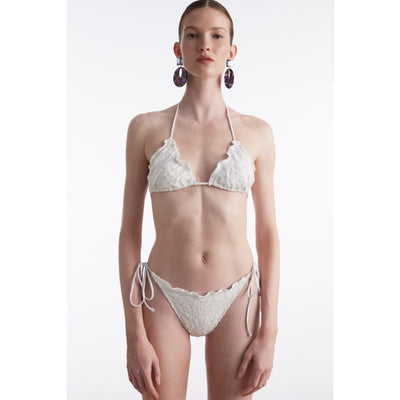 Black Pearl White Triangle Bikini