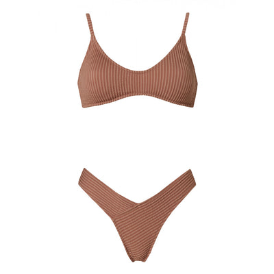 Astrid Mocha Curly Bikini