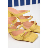 Holiday Yellow Heeled Sandals