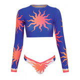 Sunlit Bloom Spectacle Long Sleeve Bikini
