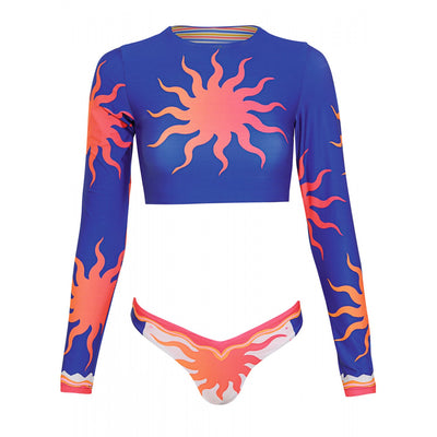 Sunlit Bloom Spectacle Long Sleeve Bikini