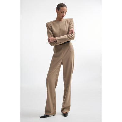 Night Shift Beige Jumpsuit