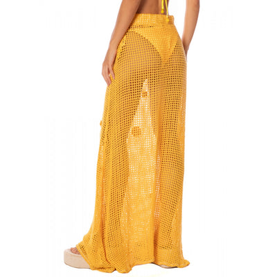 Golden Blossom Glacier Long Skirt