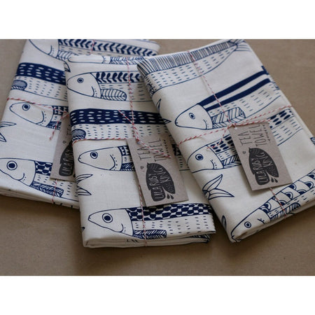Hello Sardines Tea Towel