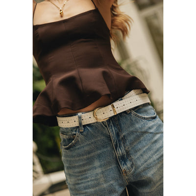 All Right Stone Beige Belt