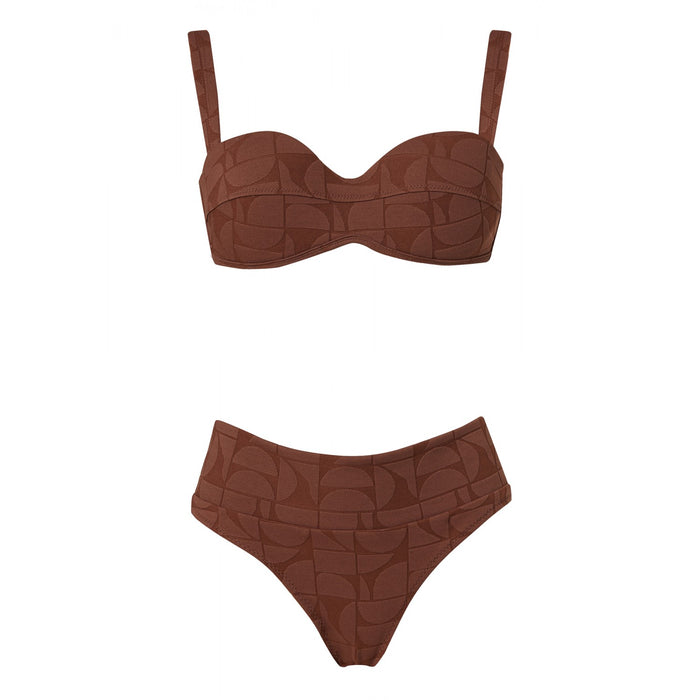Zoey Coffee Jacquard Bikini