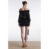 No.26 Black Knitted Mini Dress