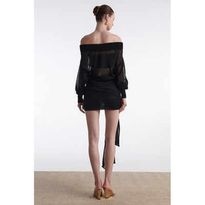No.26 Black Knitted Mini Dress
