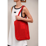 Ettu Red Knitted Tote Bag