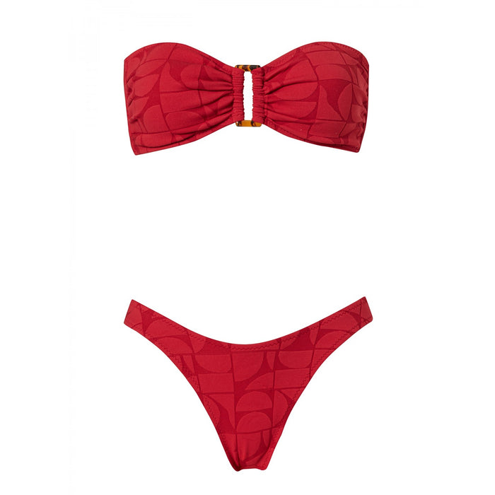 Melita Lipstick Jacquard Bikini
