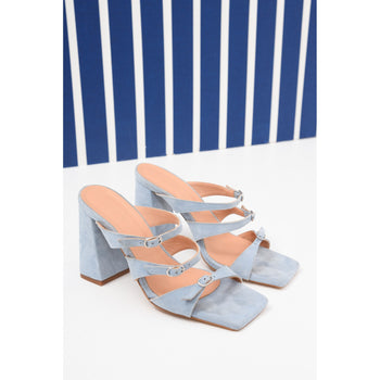 Holiday Light Blue Heeled Sandals