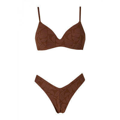 Cooper Coffee Jacquard Bikini