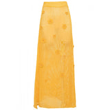 Golden Blossom Glacier Long Skirt