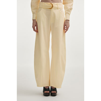 Pure Butter Yellow Barrel Trousers