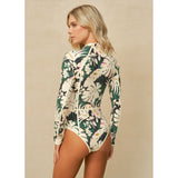 Tropical Leaves Cardi Swimsuit