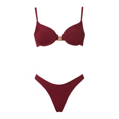 Dakota Bordeaux Curly Bikini