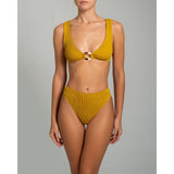 Ali Metallic Mustard Bikini