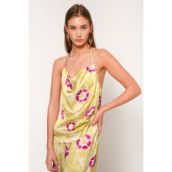 Irene Lime Tie Dye Top