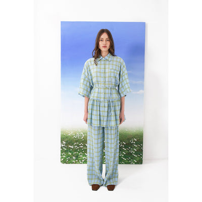 Loquat Light Blue Shirtdress