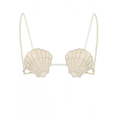 Romantic Lace Seashell Bikini Top