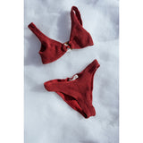 Ali Metallic Red Bikini