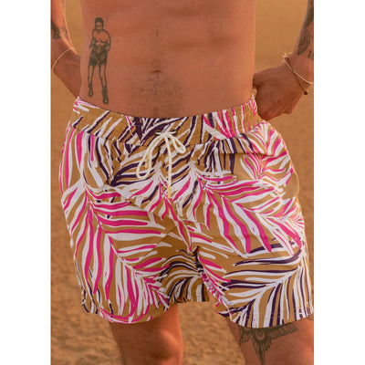 Caramel Foliage Sailor Swim Shorts