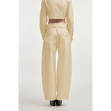 Pure Butter Yellow Barrel Trousers