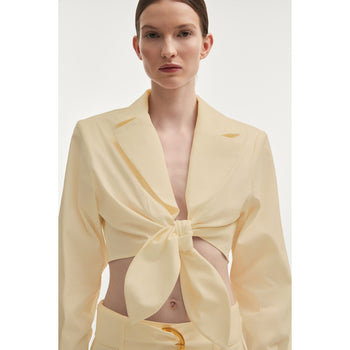 Pure Butter Yellow Crop Shirt