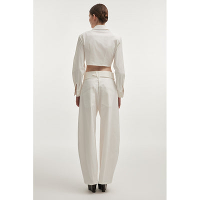 Pure White Crop Shirt