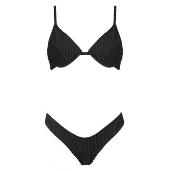Calisa Black Curly Bikini