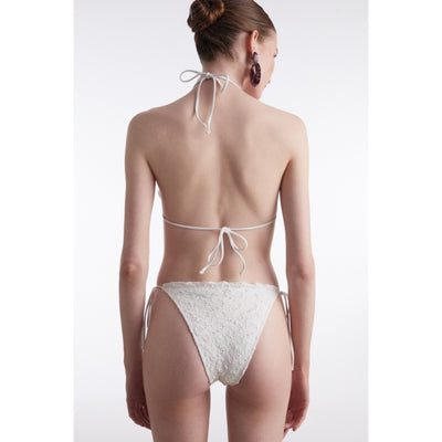 Black Pearl White Triangle Bikini