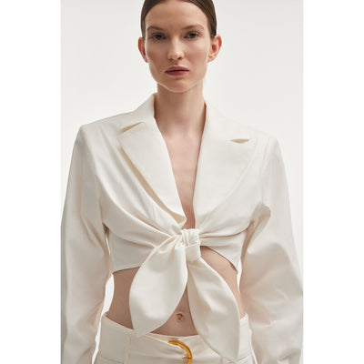 Pure White Crop Shirt