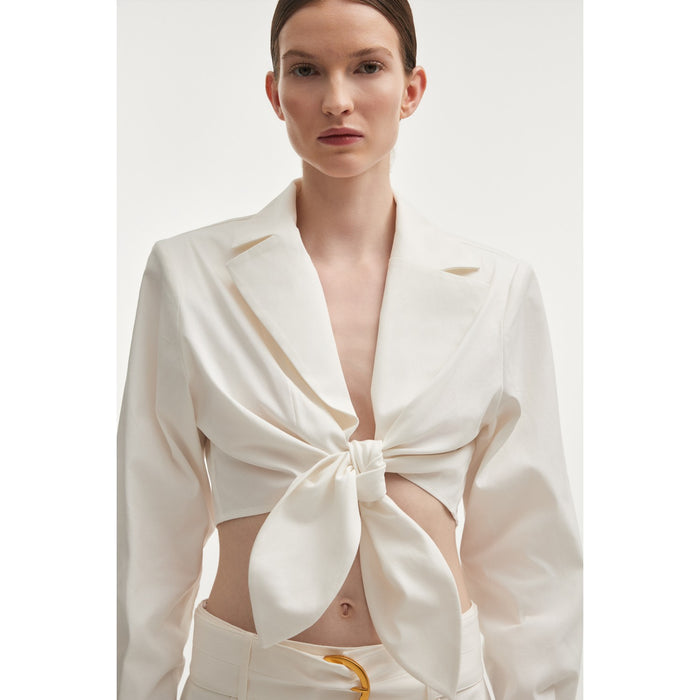 Pure White Crop Shirt