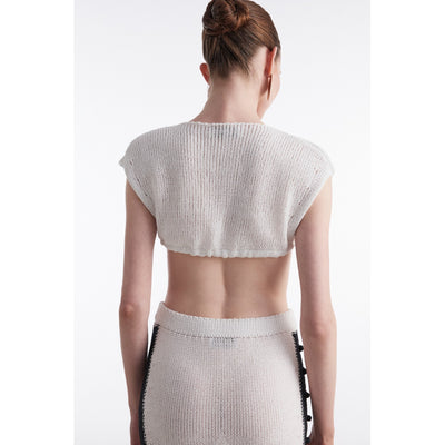 Voyage White Knitted Top